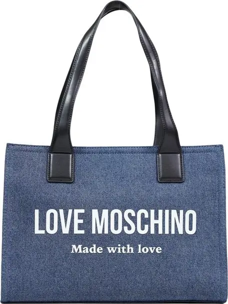 Blue Cotton Handbag