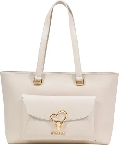 Beige Polyethylene Handbag