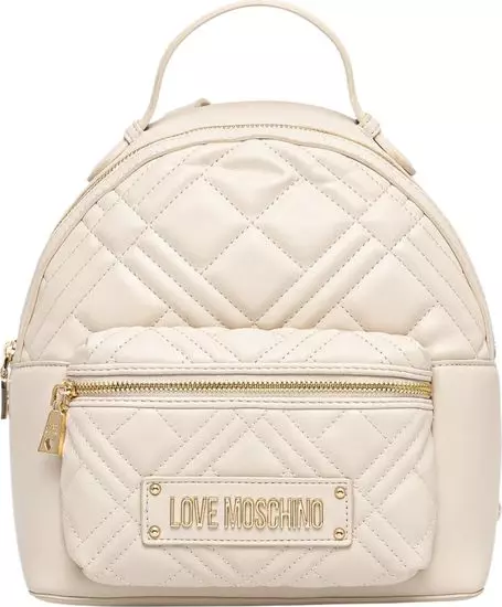 Beige Polyethylene Backpack