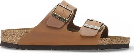 Brown Leather Flat Sandals
