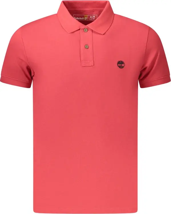 Red Cotton Men Polo Shirt