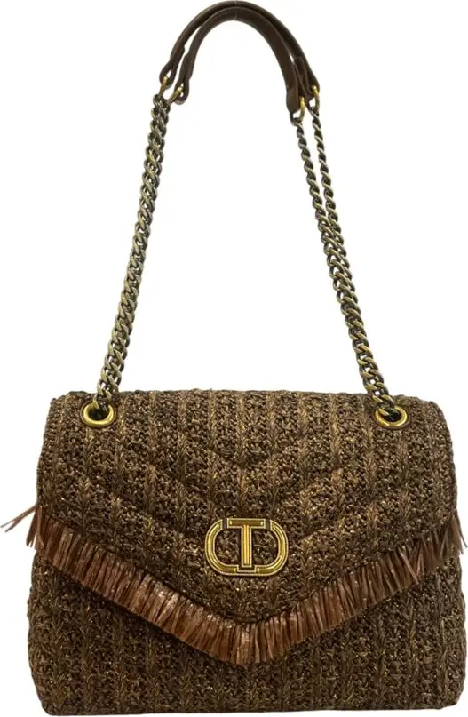 Brown Polypropylene Women Crossbody Bag