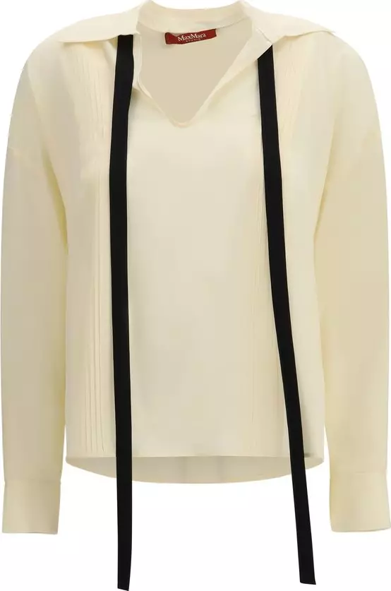 Beige Silk Blouse