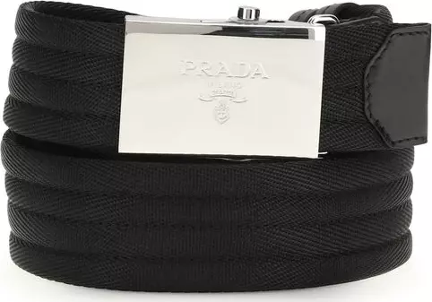 Black Polyester Thin Belt