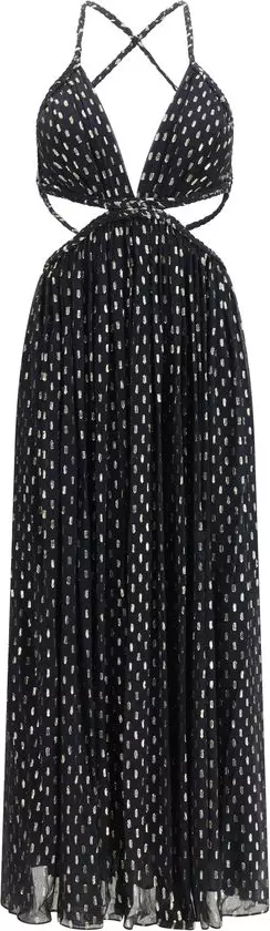 Black Viscose Long Dress