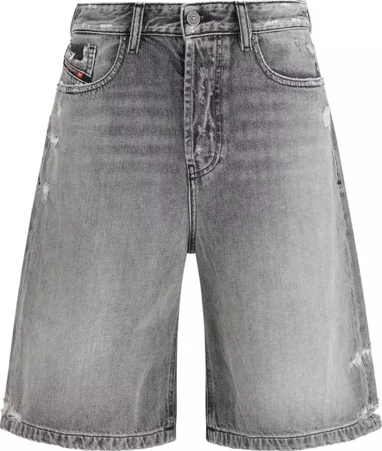 Gray Cotton Bermuda Shorts