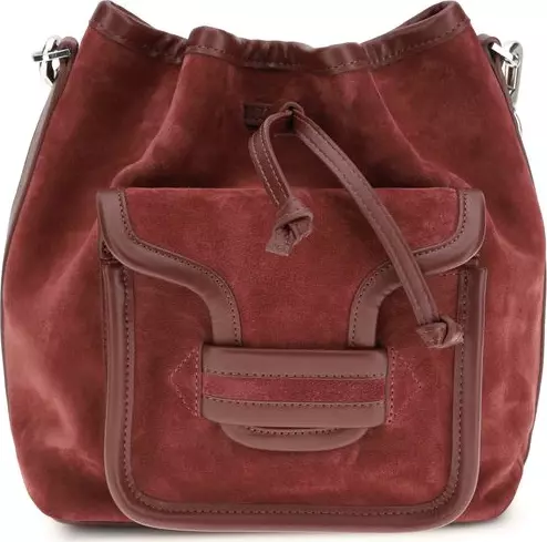 Bordeaux Calf Leather Bos Taurus Backet Bag