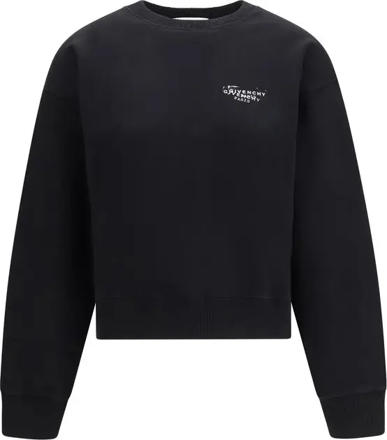 Black Cotton Sweatshirt