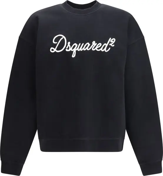Black Cotton Sweatshirt