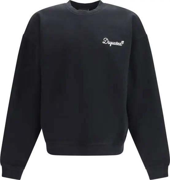 Black Cotton Sweatshirt