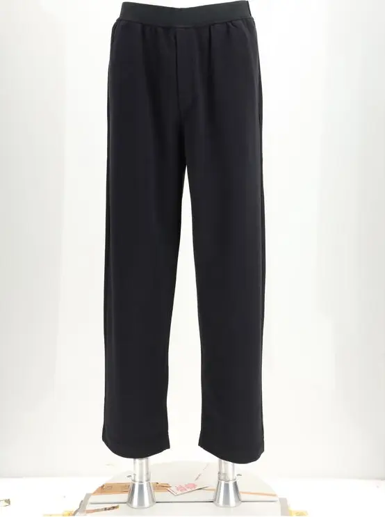 Black Cotton Casual Pants