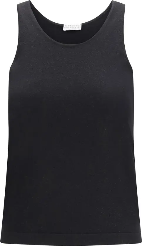 Black Cashmere Tank Tops