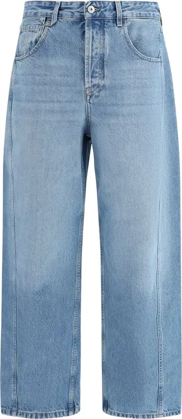 Blue Polyester Jeans Denim