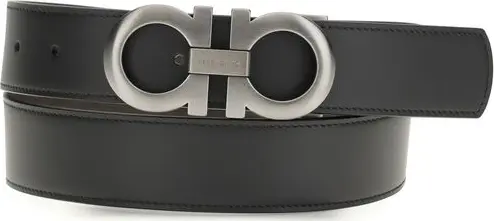 Black Calf Leather Bos Taurus Belt