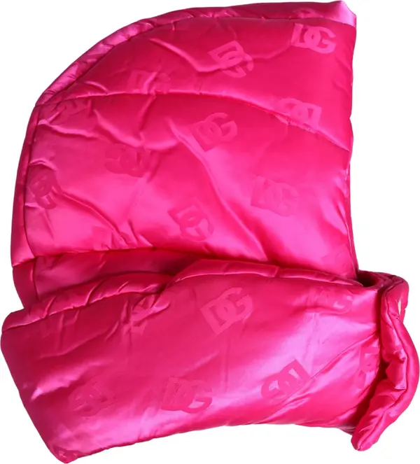 Men Pink Logo Print Whole Head Wrap Capello Hat