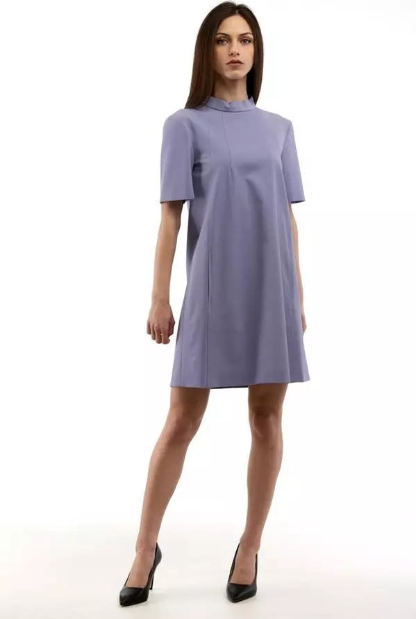 Purple Polyester Casual Dress