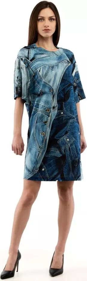 Multicolor Viscose Casual Dress