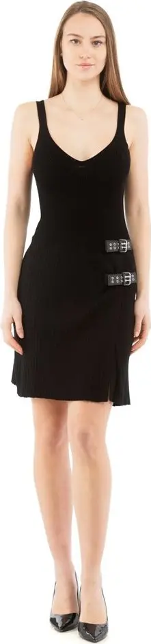 Black Viscose Casual Dress