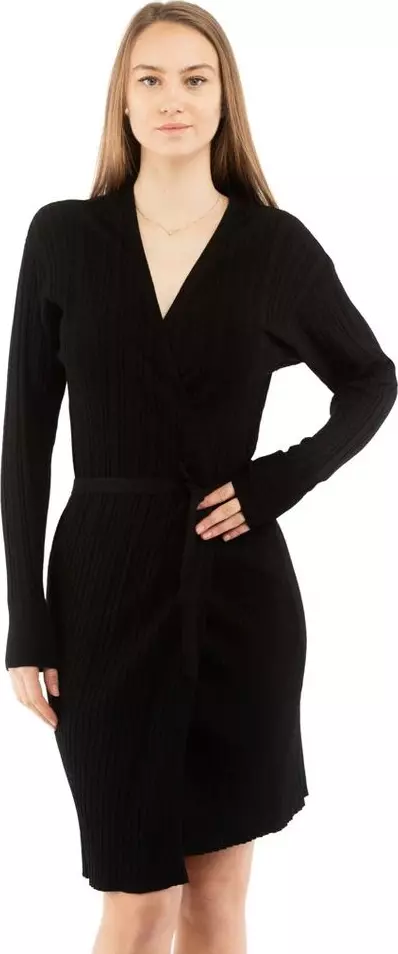 Black Viscose Casual Dress