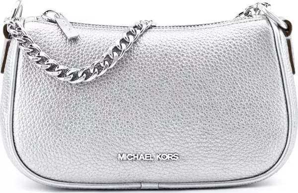 Gray Leather Shoulder Bag