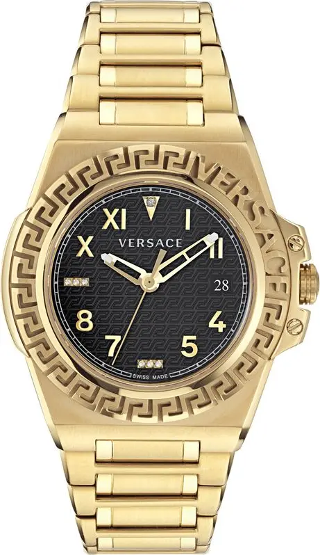 Gold Stainless Steel Dress Watch