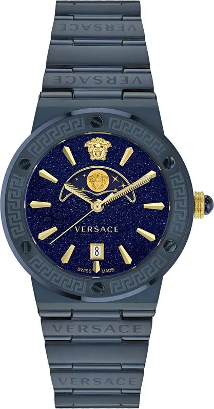 Blue Stainless Steel Dress Watch