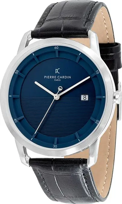 Black Leather Dress Watch