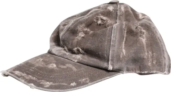 Men Brown Cotton Distressed Baseball Capello Hat