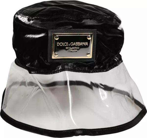 Black Nylon Plastic Fisherman Bucket Capello Hat