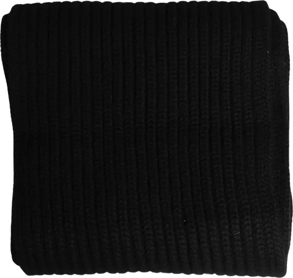 Black Cashmere Knitted Men Neck Warmer One Size Scarf