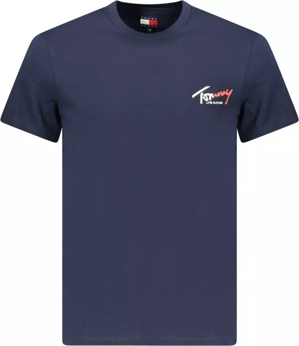 Blue Cotton Men T-Shirt