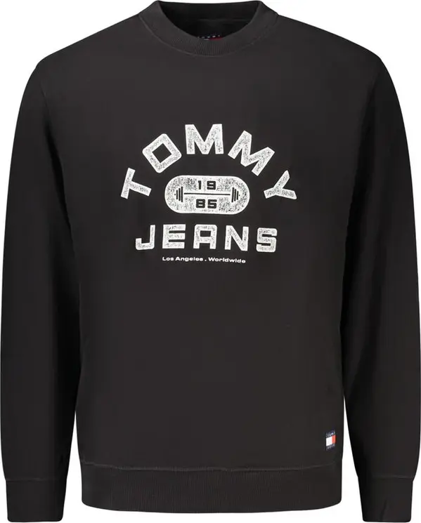 Black Cotton Men's Sweatshirt