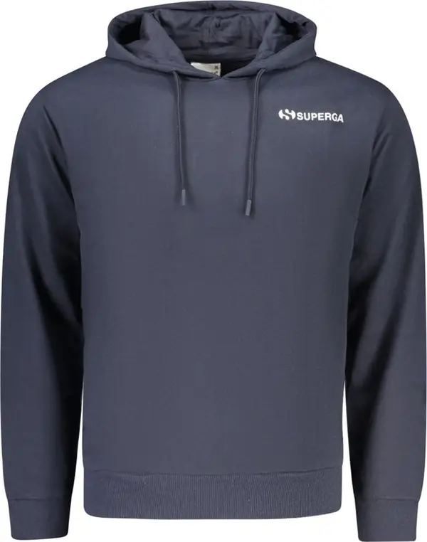 Blue Cotton Men Sweatshirt
