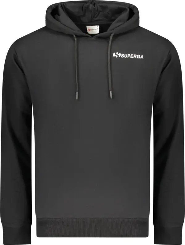 Black Cotton Men's Hoodie