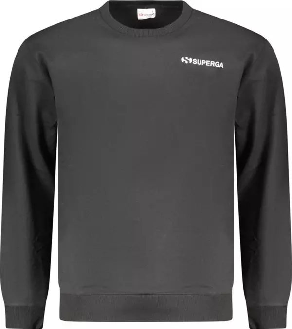 Black Cotton Men's Sweatshirt
