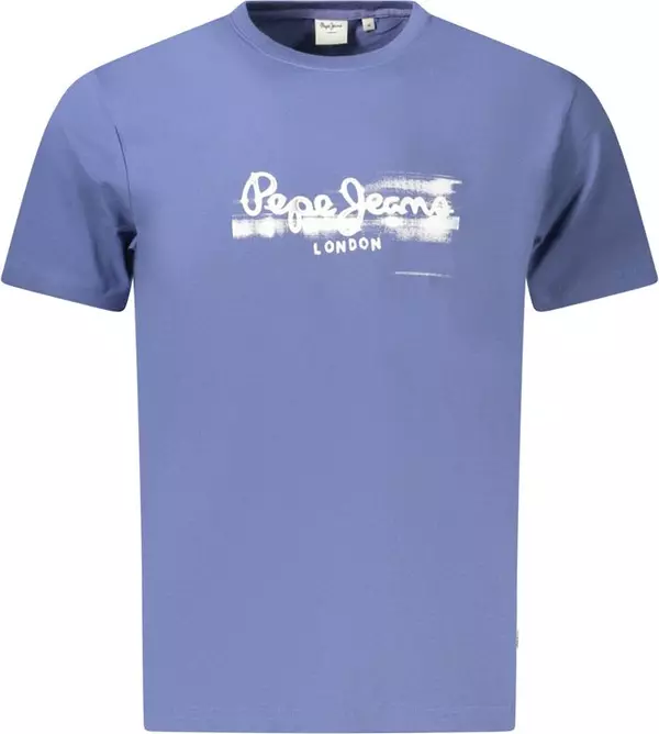 "Blue Cotton Men T-Shirt"