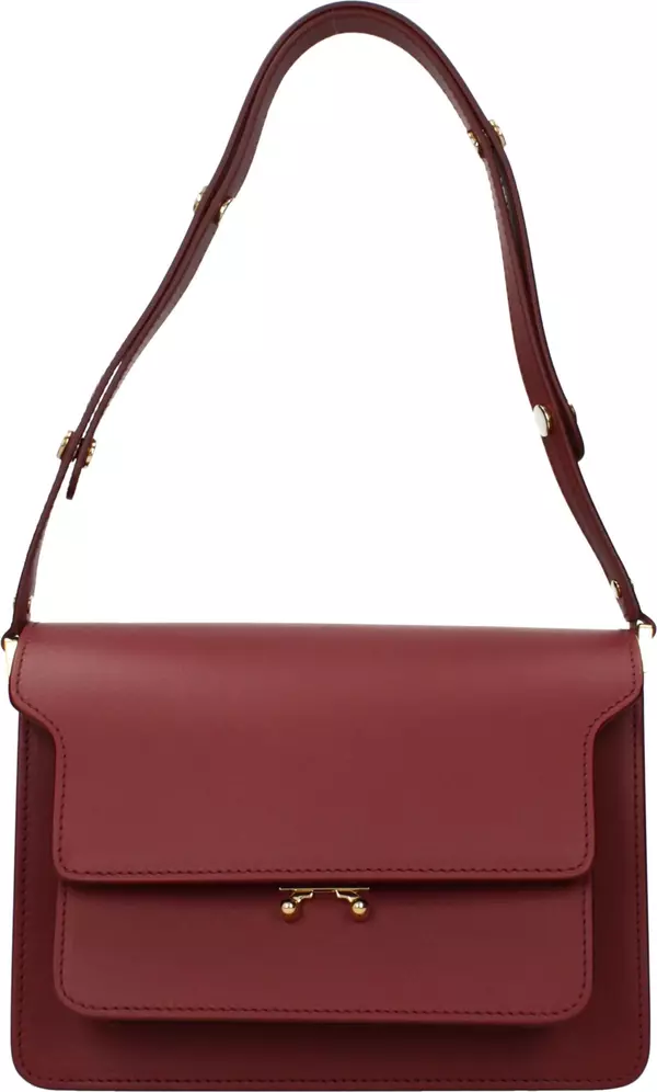Red Leather Shoulder Bag