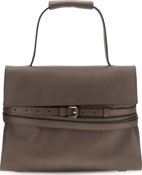 Brown Calf Leather Bos Taurus Handbag