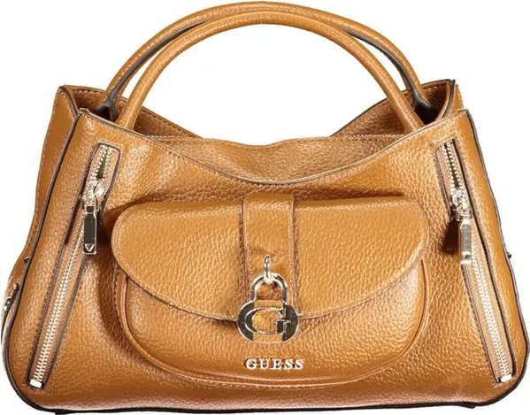 Marrone Polyurethane Women Handbag
