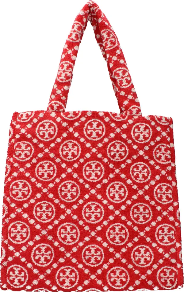 Red Cotton-Like Shoulder Bag
