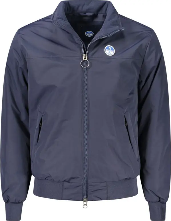 Blue Polyamide Men Jacket