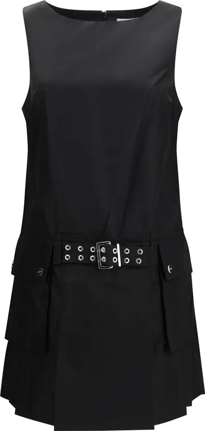 Black Recycled Polyamide Casual Dress