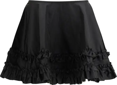 Black Recycled Polyamide Mini Skirt