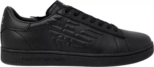 Black Polyester Low Top Sneakers