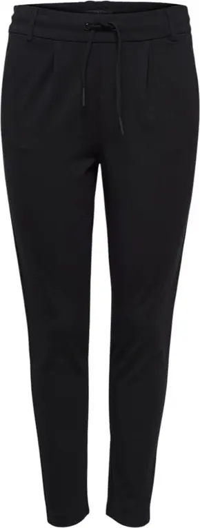 Black Viscose Casual Pants