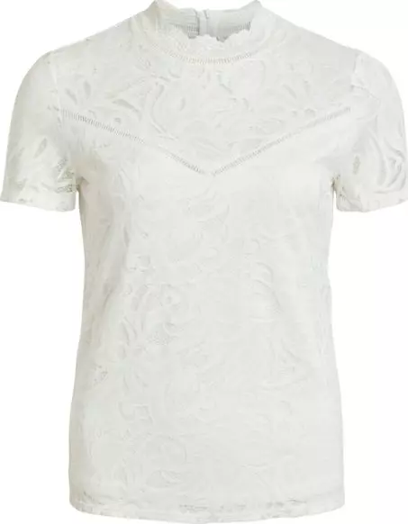 Cream Polyamide T-Shirt