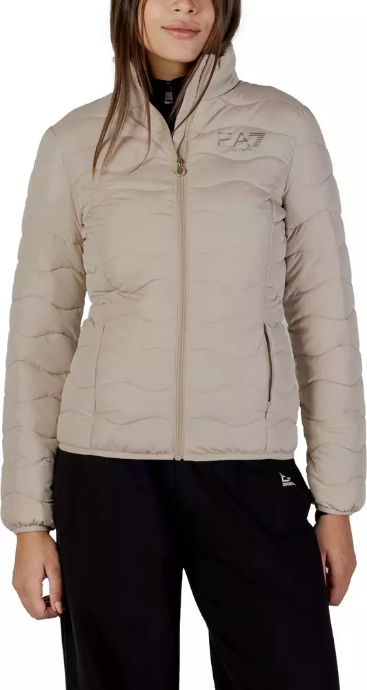 Beige Polyester Bomber
