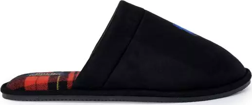 Black Polyester Slippers