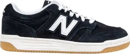 Black And White Leather Athletic Sneakers