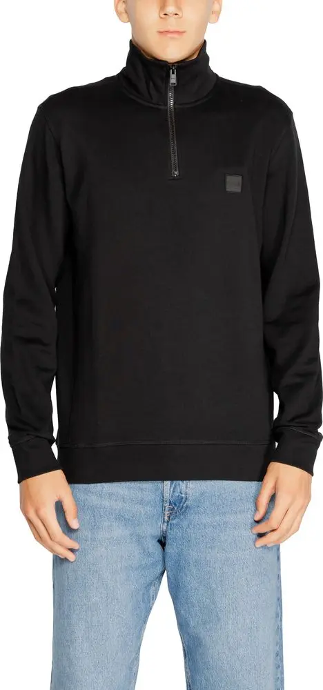 Black Cotton Sweatshirt